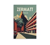 KTYWZ Plaque en métal humoristique Zermatt Suisse, vintage, rétro, pour homme, caverne, bar, pub, hangar, cadeau fantaisie, décoration murale, 20 x 30 cm