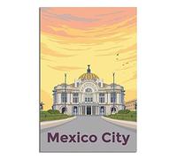 KTYWZ Plaque en métal Mexico City, décoration rétro, art, maison, cuisine, bar, café, club, grotte, décoration murale, vintage, voyage, 20 x 30 cm