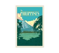 KTYWZ Plaque en métal Philippines, décoration rétro, art, maison, cuisine, bar, café, club, grotte, décoration murale, vintage, voyage, 30 x 40 cm