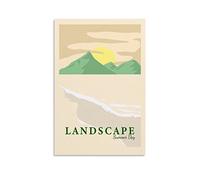 KTYWZ Plaque en métal représentant un paysage, une journée d'été ou une montagne, décoration murale humoristique et rétro, idéale pour la maison, la cuisine, un bar ou un club, 30 x 30 cm