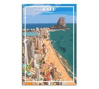 KTYWZ Plaque en métal vintage Alicante Calp Espagne, plaque en métal rétro, affiche murale pour décoration de maison, club, jardin, 30 x 40 cm