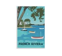 KTYWZ Plaque en métal vintage Côte d'Azur Jardin et cuisine Affiche, panneau inspirant Décoration murale pour la maison Cuisine Bar Club Décoration 20x30CM