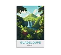 KTYWZ Plaque en métal vintage Guadeloupe France Jardin et cuisine Affiche, panneau inspirant Décoration murale pour la maison Cuisine Bar Club Décoration 15x30CM