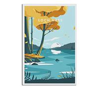 KTYWZ Plaque en métal vintage Loch Ness Écosse, décoration murale rétro pour la maison, la cuisine, le bar, le café, le club, la grotte, 20 x 30 cm