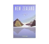 KTYWZ Plaque en métal vintage représentant un jardin et une cuisine en Nouvelle-Zélande, Fiordland, décoration murale inspirante pour la maison, la cuisine, le bar, le club, 20 x 30 cm