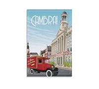 KTYWZ Plaque métallique humoristique Cambrai, France, vintage, rétro, pour homme, caverne, bar, pub, hangar, cadeau fantaisie, décoration murale, 30 x 40 cm