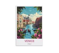 KTYWZ Plaque métallique style vintage Venise Italie, idéale pour pub, bar, bureau, garage aménagé, chambre, salle à manger, cuisine, cadeau, 15 x 30 cm