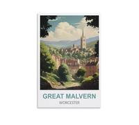 KTYWZ Plaque murale rétro vintage en métal Great Malvern Worcester, décoration murale décorative en étain, affiche pour la maison et la cuisine, 20 x 30 cm