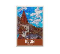 KTYWZ Plaque murale vintage en métal, affiche, château de Bran, nuage, cuisine, bar, cadeau fantaisie, plaque décorative murale en aluminium, 30 x 30 cm