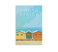 KTYWZ Plaque murale vintage en métal, affiche de la plage de Muizenberg, lac d'Afrique du Sud, cuisine, bar, cadeau fantaisie, plaque décorative murale en aluminium, 30 x 40 cm