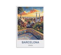 KTYWZ Plaque murale vintage en métal, style Barcelone, Espagne, cadeau original pour cuisine ou bar, en aluminium, 20 x 30 cm.