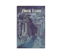 KTYWZ Plaques en étain amusantes Fingal's Cave Écosse Poster Art mural Jardin Maison Plaque pour salle de bain Cuisine Café Mur Halloween Noël Décor 15x30CM