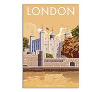 KTYWZ Plaques en étain amusantes, tour de Londres, château, affiche murale, art de jardin, maison, plaque pour salle de bain, cuisine, café, mur, Halloween, décoration de Noël, 30 x 40 cm