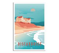 KTYWZ Plaques en métal vintage Biscarrosse, Côte française, affiche murale rétro en métal, décoration pour maison, club, jardin, 30 x 40 cm