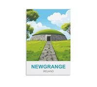 KTYWZ Plaques en métal vintage Newgrange Irlande, affiche murale rétro en métal, décoration de maison, club, jardin, 15 x 30 cm
