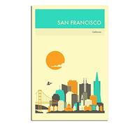 KTYWZ Plaques en métal vintage San Francisco, Californie, Golden Gate Bridge, affiche murale rétro en métal pour décoration de maison, club, jardin, 20 x 30 cm