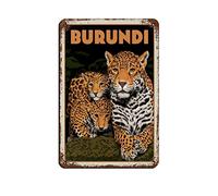 KTYWZ Plaques en tôle humoristiques Burundi Afrique Voyage Plaques en tôle rétro Bar Pub Diner Café Maison Salle de bain et chambre Art 30x30CM