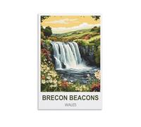 KTYWZ Plaques métalliques vintage Brecon Beacons, Pays de Galles. Idéales pour un pub, un abri de jardin, un bar, un bureau, un garage aménagé, une chambre, une salle à manger, 30 x 40 cm