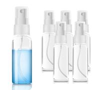 KU Flacon Spray Vide 6 x 20ml, Mini Flacons Vaporisateur Parfum Rechargeables à Brouillard Fin - Flacon Transparent pour Eau, Alcool et Parfum