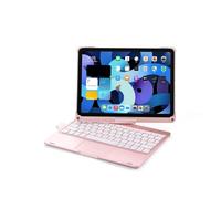 kuaijiexiaopu 360° Rotating Touch Keyboard Tablet Protective Case Suitable for iPad Pro 11 inch 2018-22 Universal(Rose Gold)