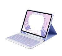 kuaijiexiaopu Backlight Touch Keyboard Leather Case Suitable for iPad Pro 12.9 inch 2022/2018/2020/2021 Universal(Purple+Keyboard)