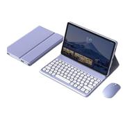 kuaijiexiaopu Clavier détachable avec Touches Rondes, étui de Protection à Rabat en Cuir Compatible avec Xiaomi 5/5 Pro 11 Pouces(Purple+Keyboard+Mouse)