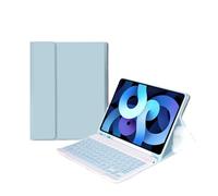 kuaijiexiaopu Detachable Keyboard Leather Protective Case with Pen Slot, Soft Shell Suitable for Samsung Galaxy Tab A11/A9-8.7 inch 2023 inch Universal(Ice Blue+Keyboard)