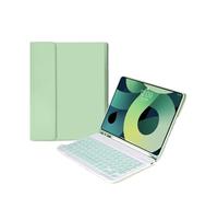kuaijiexiaopu Detachable Keyboard Leather Protective Case with Pen Slot, Soft Shell Suitable for Samsung Galaxy Tab S8+/S9+/S9FEplus/S10plus 12.4 inch Universal(Matcha Green+Keyboard)