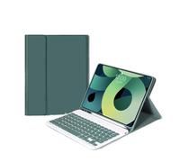 kuaijiexiaopu Detachable Keyboard Leather Protective Case with Pen Slot, Soft Shell Suitable for Samsung Galaxy Tab A11+(2025)/A9 Plus 11 inch 2023(Dark Green+Keyboard)