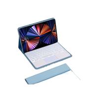 kuaijiexiaopu Detachable Keyboard Tablet Leather Case Suitable for Honor X8A-11 inch(Touch Backlit Keyboard+Fog Blue)