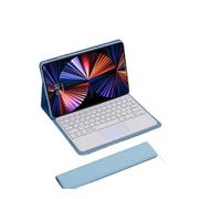 kuaijiexiaopu Detachable Keyboard Tablet Leather Case Suitable for Honor X8A-11 inch(Touch Keyboard+Fog Blue)