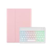 kuaijiexiaopu Detachable Regular/Tri Color Backlit Touch Keyboard Protective Case Suitable for Samsung Galaxy Tab S6 Lite 10.4 inch P610 2022(Backlit Keyboard+Pink)
