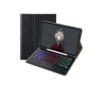 kuaijiexiaopu Detachable Regular/Tri Color Backlit Touch Keyboard Protective Case Suitable for Samsung Galaxy Tab S6 Lite 10.4 inch P610 2022(Backlit Touch Keyboard+Black)