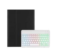 kuaijiexiaopu Detachable Regular/Tri Color Backlit Touch Keyboard Protective Case Suitable for Samsung Galaxy Tab S10+/S9+/S9FE+/S8+/S7FE/S7+ 12.4 inch(Backlit Keyboard+Black)