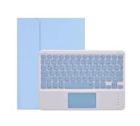 kuaijiexiaopu Étui Clavier Amovible avec pavé Tactile et Emplacement for Stylet, Coque à Rabat en Cuir PU Compatible avec iPad Air 4 10.9 2020 4e génération (A2324 A2072)(Sky Blue+Blue Keyboard)