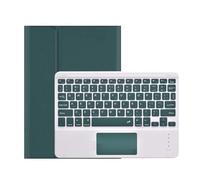kuaijiexiaopu Étui Clavier Amovible avec pavé Tactile et Emplacement for Stylet, Coque à Rabat en Cuir PU Compatible avec iPad Air 4 10.9 2020 4e génération (A2324 A2072)(Dark Green+Keyboard)