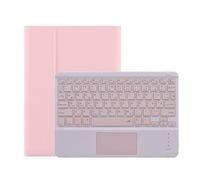 kuaijiexiaopu Étui Clavier Amovible avec pavé Tactile et Emplacement for Stylet, Coque à Rabat en Cuir PU Compatible avec iPad Air 4 10.9 2020 4e génération (A2324 A2072)(Pink+Pink Keyboard)