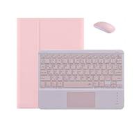 kuaijiexiaopu Étui Clavier Amovible avec pavé Tactile et Emplacement for Stylo, Support en Cuir PU, Compatible avec Lenovo Tab P11 11 Pouces J606F J606X J616(Pink+Mouse)