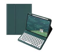 kuaijiexiaopu Étui de Protection Amovible en Cuir avec Clavier Tactile et Rabat for Huawei MatePad 11.5S 2024(Dark Green+Keyboard)