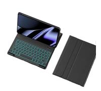kuaijiexiaopu Étui de Protection en Cuir à Rabat avec Clavier rétroéclairé Amovible Compatible avec la Tablette Huawei MatePad 11.5S/2024(Black+Backlit Keyboard)
