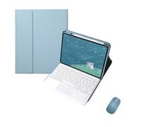 kuaijiexiaopu Étui en Cuir PU et TPU avec Emplacement for Stylet et Clavier Amovible Compatible avec la Tablette Huawei MatePad 11.5S 2024(Sky Blue+Touch Keyboard+Mouse)
