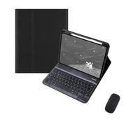 kuaijiexiaopu Étui en Cuir PU et TPU avec Emplacement for Stylo et Clavier Amovible Compatible avec Huawei MatePad SE11 2024(Black+Keyboard+Mouse)