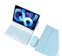 kuaijiexiaopu Étui en Cuir PU et TPU avec Emplacement for Stylo et Clavier Amovible Compatible avec Samsung Galaxy Tab S9 11 Pouces X710/X716B/X718U(Sky Blue+Keyboard+Mouse)