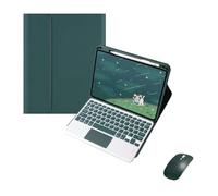 kuaijiexiaopu Étui en Cuir PU et TPU avec Emplacement for Stylo et Clavier Amovible Compatible avec Huawei MatePad SE11 2024(Dark Green+Touch Keyboard+Mouse)