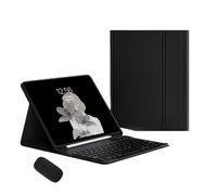 kuaijiexiaopu Étui en Cuir PU et TPU avec Emplacement for Stylo et Clavier Amovible Compatible avec Samsung Galaxy Tab A8 10,5 Pouces X200/X205(Black+Keyboard+Mouse)