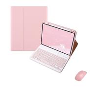 kuaijiexiaopu Étui en Cuir PU + TPU avec Emplacement for Stylo et Clavier Amovible Compatible avec la Tablette Huawei MatePad Air 11,5 Pouces (2023)(Pink+Keyboard+Mouse)
