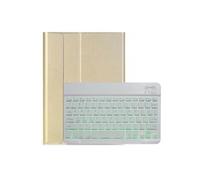 kuaijiexiaopu Étui Fin avec Clavier rétroéclairé, Housse en Cuir for Tablette Compatible avec Lenovo Tab M10 HD 2e génération 10,1 Pouces TB-X306X TB-X306F(Gold W with Backlit)