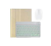 kuaijiexiaopu Étui Fin avec Clavier rétroéclairé, Housse en Cuir for Tablette Compatible avec Lenovo Tab M10 HD 2e génération 10,1 Pouces TB-X306X TB-X306F(GoldW Backlit Mouse)