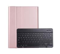 kuaijiexiaopu Étui Fin avec Clavier rétroéclairé, Housse en Cuir for Tablette Compatible avec Lenovo Tab M10 HD 2e génération 10,1 Pouces TB-X306X TB-X306F(Rose Gold Black)