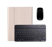 kuaijiexiaopu Étui Fin avec Clavier rétroéclairé, Housse en Cuir for Tablette Compatible avec Lenovo Tab M10 HD 2e génération 10,1 Pouces TB-X306X TB-X306F(Gold B Mouse)